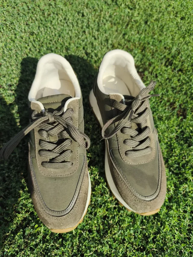 Adidași Zara , culoare kaki – fotografia 2 din 5