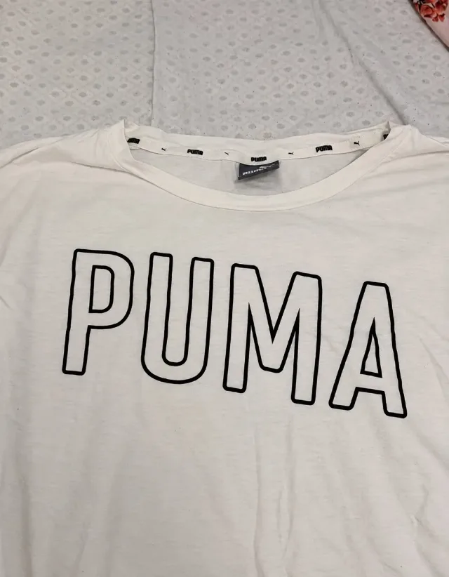 Lot 2 tricouri PUMA L – alb și negru – bumbac – fotografia 2 din 6