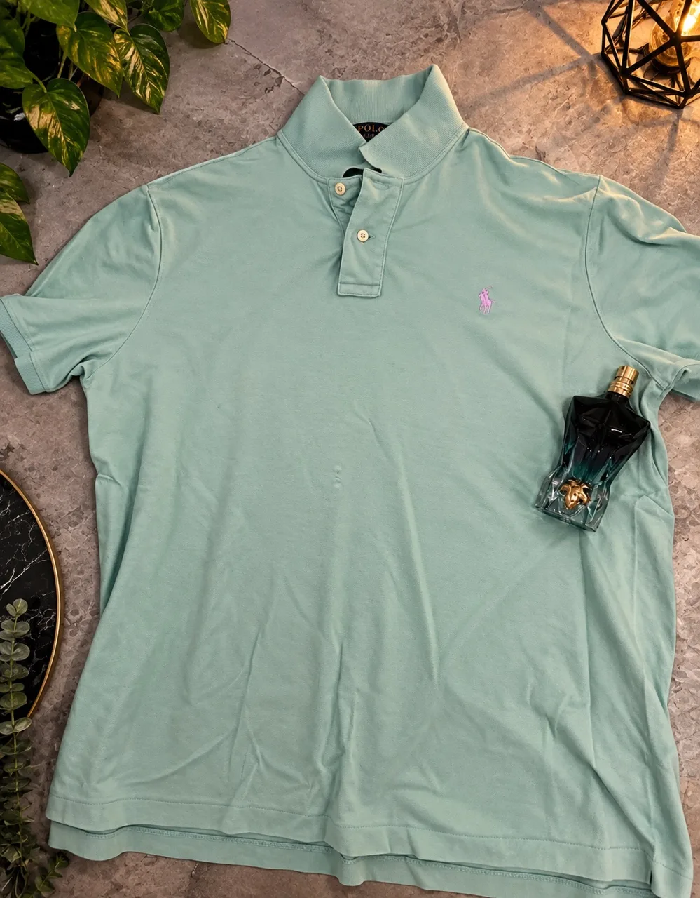 Polo Ralph Lauren Classic Fit L/G verde mentă cu logo roz – Constanta, Constanța