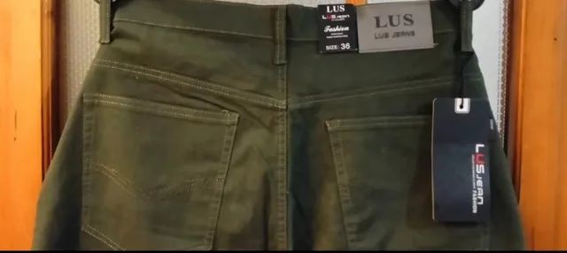 Jeans bărbați Lus Jeans mărimea 36 culoare verde oliv / kaki – fotografia 3 din 4