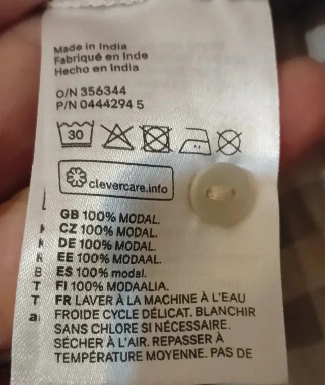 H&M Cămașă damă în carouri alb-gri, mărimea 38 – fotografia 3 din 3