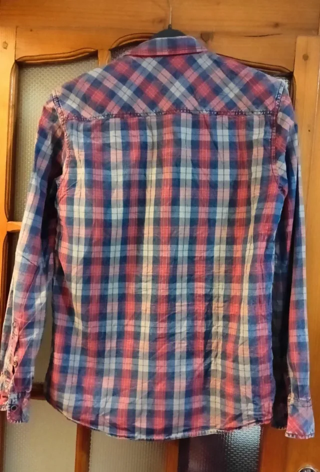 Cămașă bărbați Pepe Jeans, mărimea M, model în carouri multicolor – fotografia 2 din 3