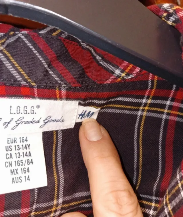 H&M Rochiță tip cămașă, mărime S / 36, cu carouri – fotografia 3 din 3