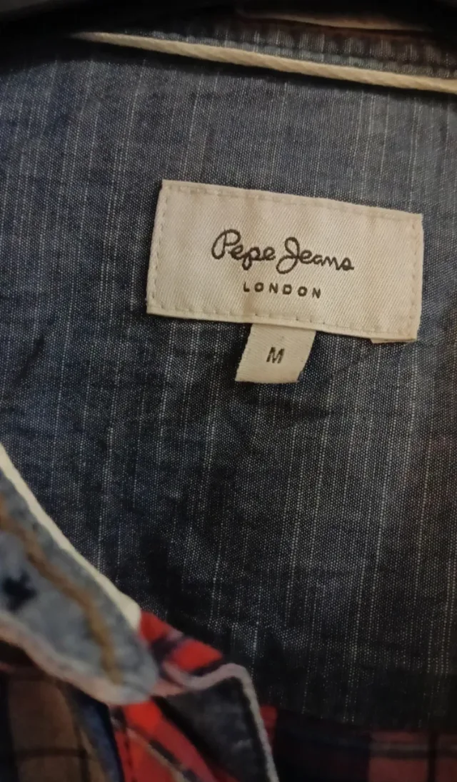Cămașă bărbați Pepe Jeans, mărimea M, model în carouri multicolor – fotografia 3 din 3