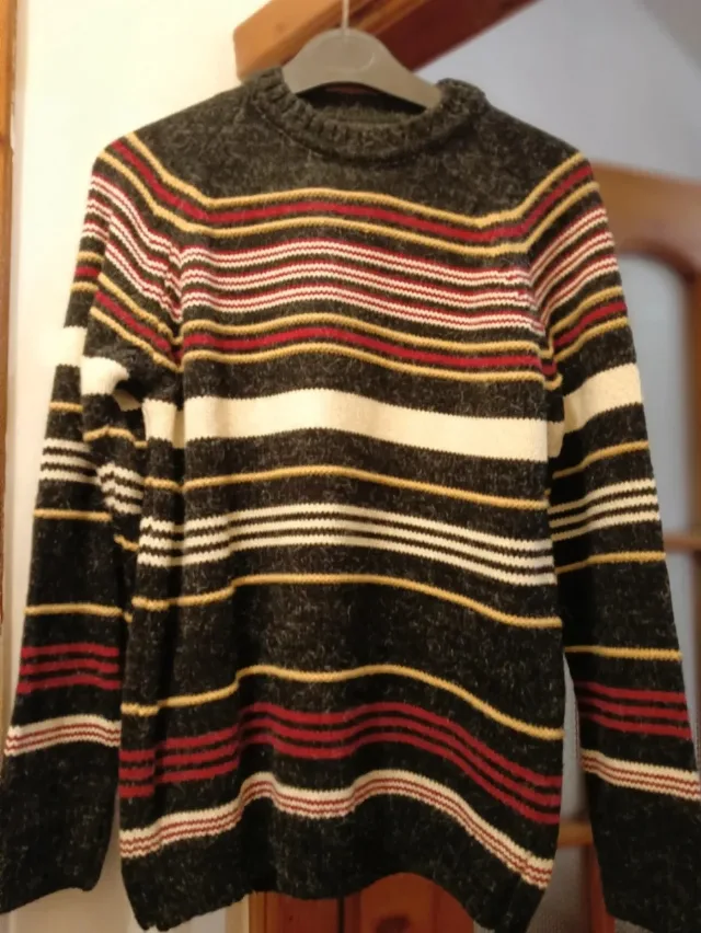Pulover bărbați tricotat vintage cu dungi multicolore – Constanța, Constanța