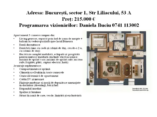 THE VIEW – BĂNEASA, 3 camere, 82,6 mp,  pe malul lacului Băneasa, Sector 1, București – fotografia 7 din 7
