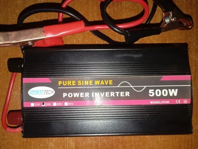 Invertor Solike Tech de 500W, 24V, NOU, cu accesoriile incluse – fotografia 1 din 4