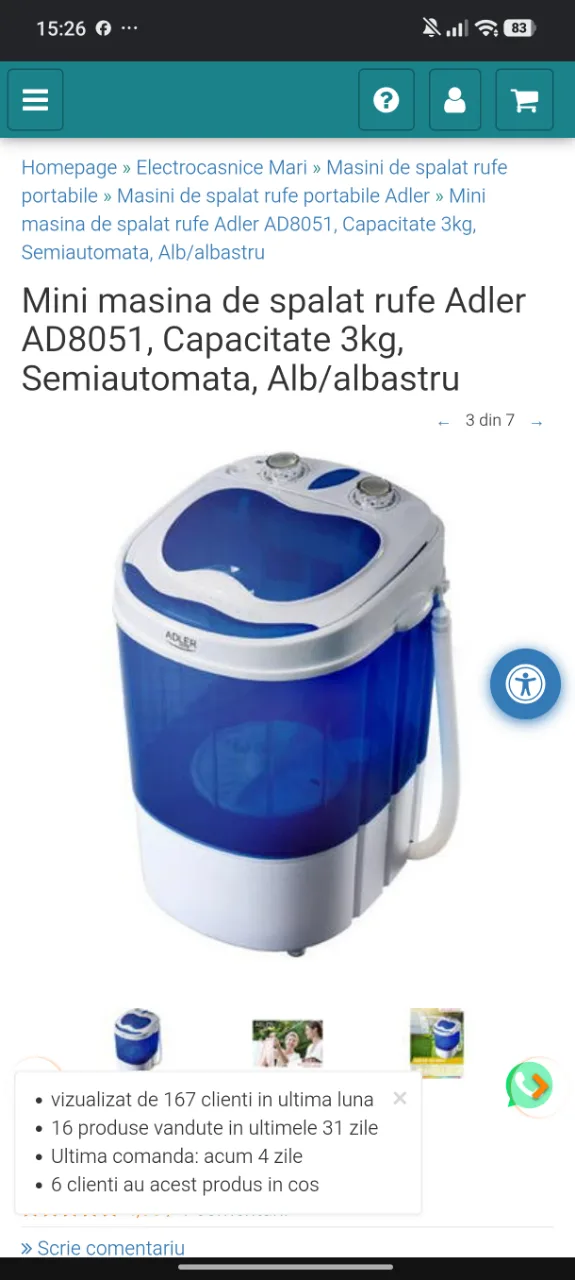 minimasina spalat – fotografia 1 din 1