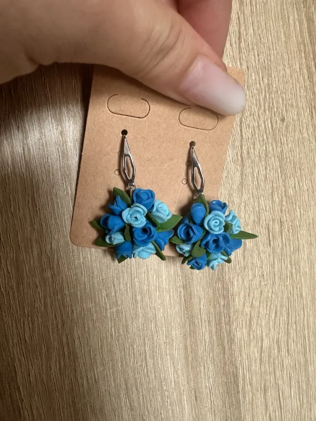 Cercei florali buchetel – fotografia 4 din 6