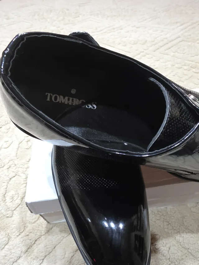 Pantofi lacuiti piele artificiala. – fotografia 3 din 4