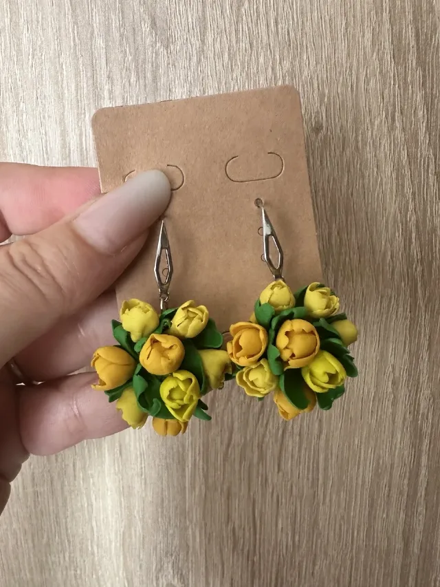 Cercei florali buchetel – fotografia 3 din 6