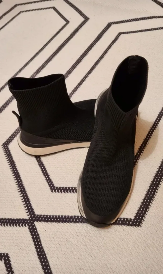 Sneakers high - black, ZARA , marime 35 – fotografia 2 din 6
