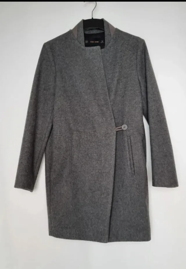 Pardesiu , gri, ZARA, marime XS – fotografia 1 din 3