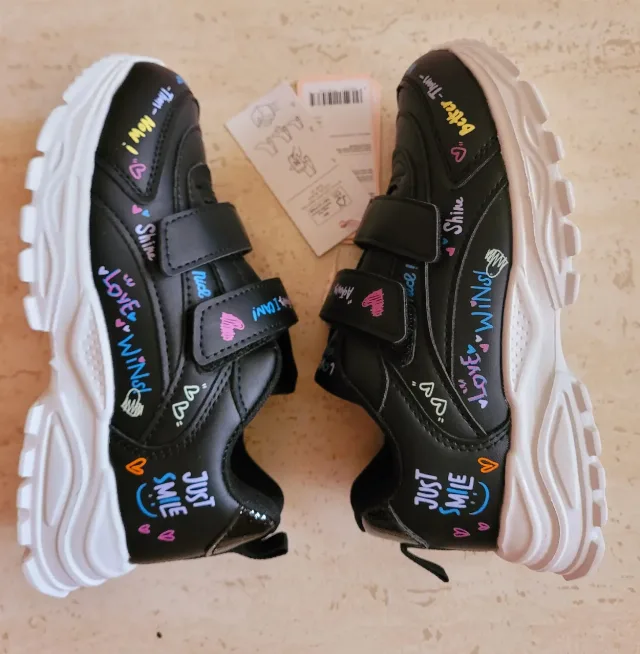 Sneakersi Noi Încălțăminte Fete Marimea 30 – fotografia 4 din 5