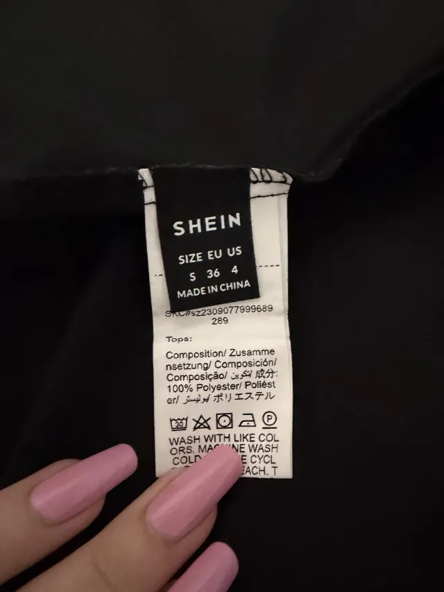 Sacou negru SHEIN cu nasture tip perlă – mărimea S – fotografia 4 din 4