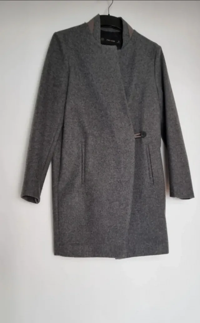 Pardesiu , gri, ZARA, marime XS – fotografia 3 din 3