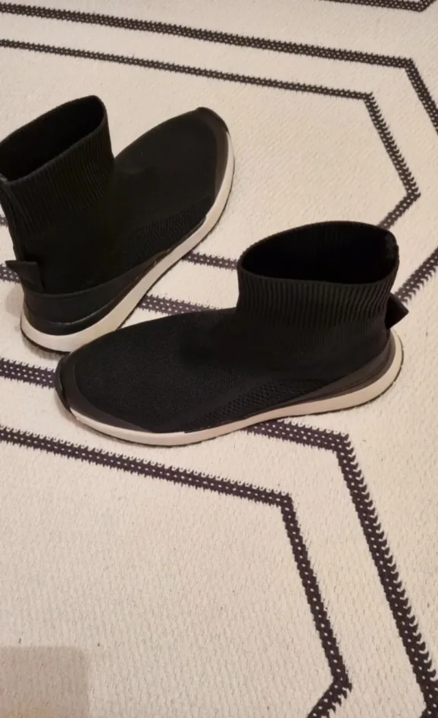 Sneakers high - black, ZARA , marime 35 – fotografia 3 din 6