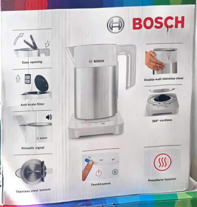 BOSCH Toaster si Fierbator de apa culoarea alba noi in cutie – fotografia 2 din 6