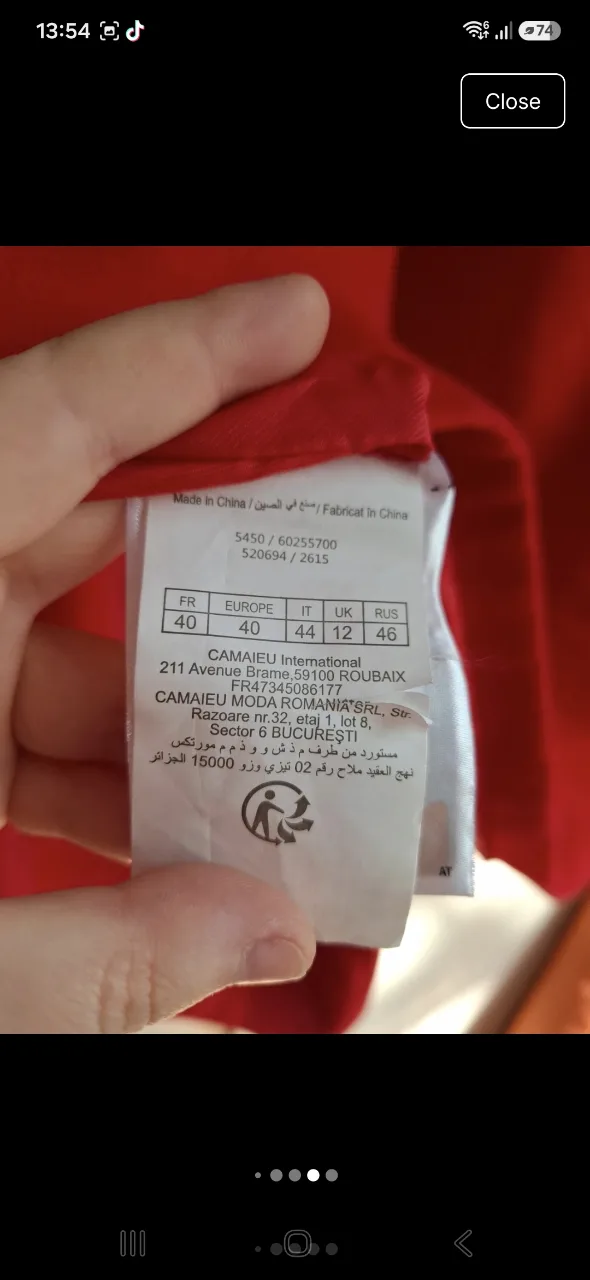 palton rosu nou, fara eticheta Camaieu – fotografia 6 din 7