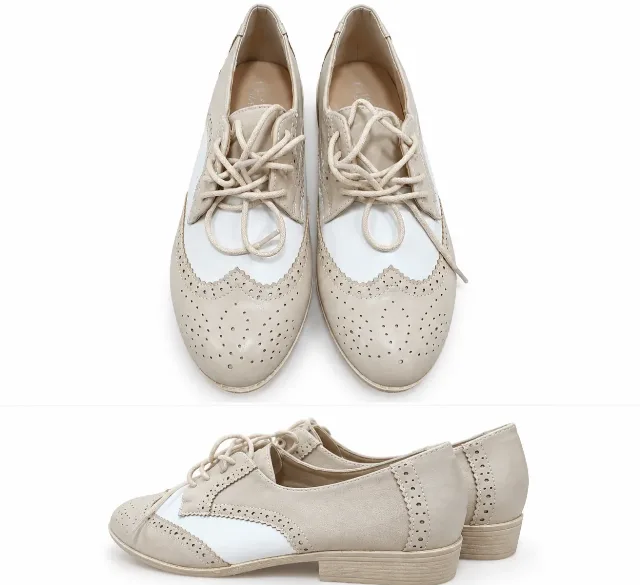 mocasini stil Oxford, La Boutine Souriante, mărimea 39 – Bistra, Alba