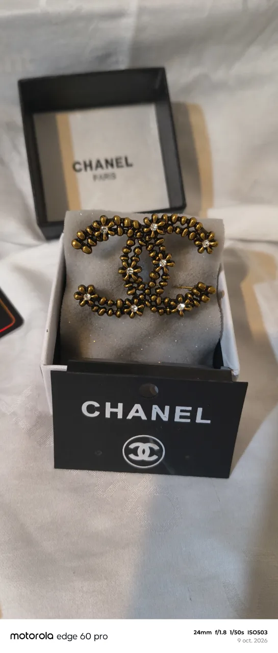 Chanel broșă vintage cu zirconiu – fotografia 2 din 4