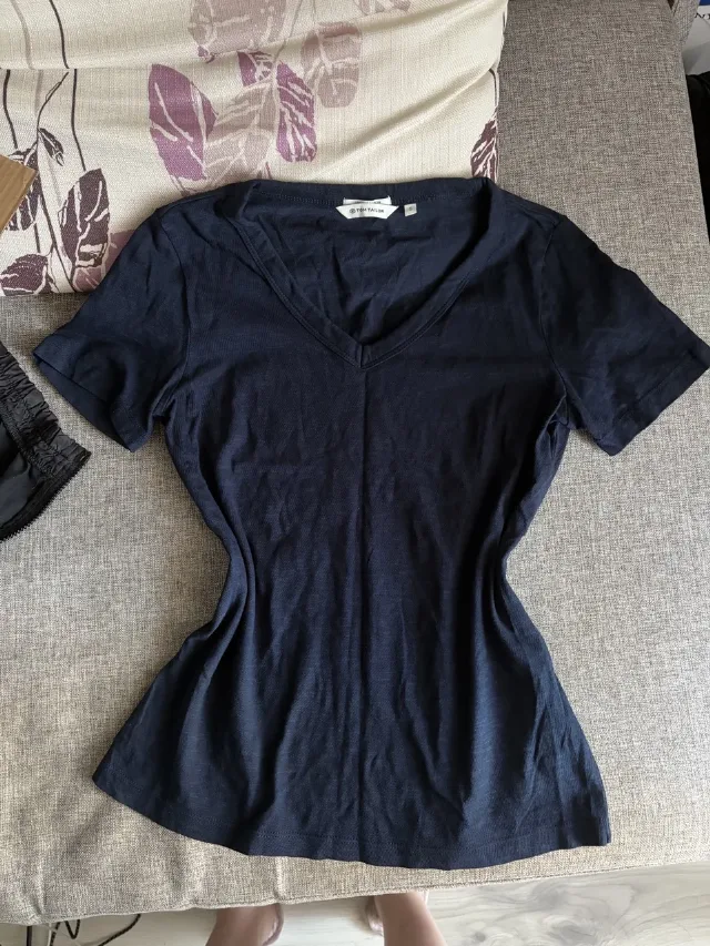 Tricou damă TOM TAILOR bleumarin, bumbac organic, mărimea S – Constanta, Constanța