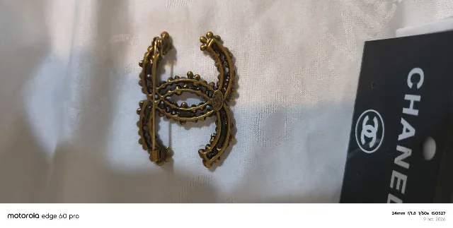 Chanel broșă vintage cu zirconiu – fotografia 3 din 4