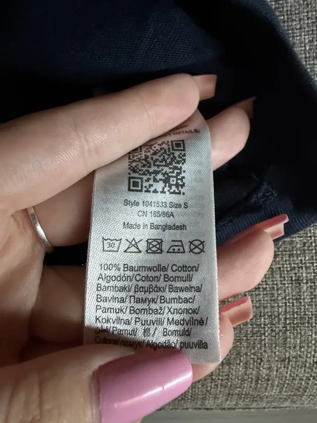 Tricou damă TOM TAILOR bleumarin, bumbac organic, mărimea S – fotografia 4 din 4