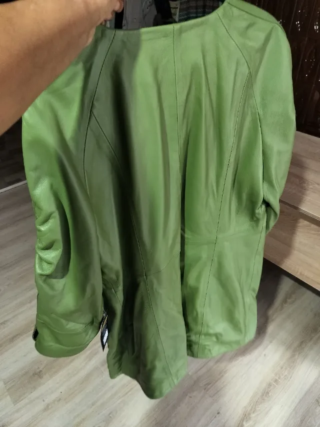 Palton din piele naturală tip rochie – fotografia 3 din 8