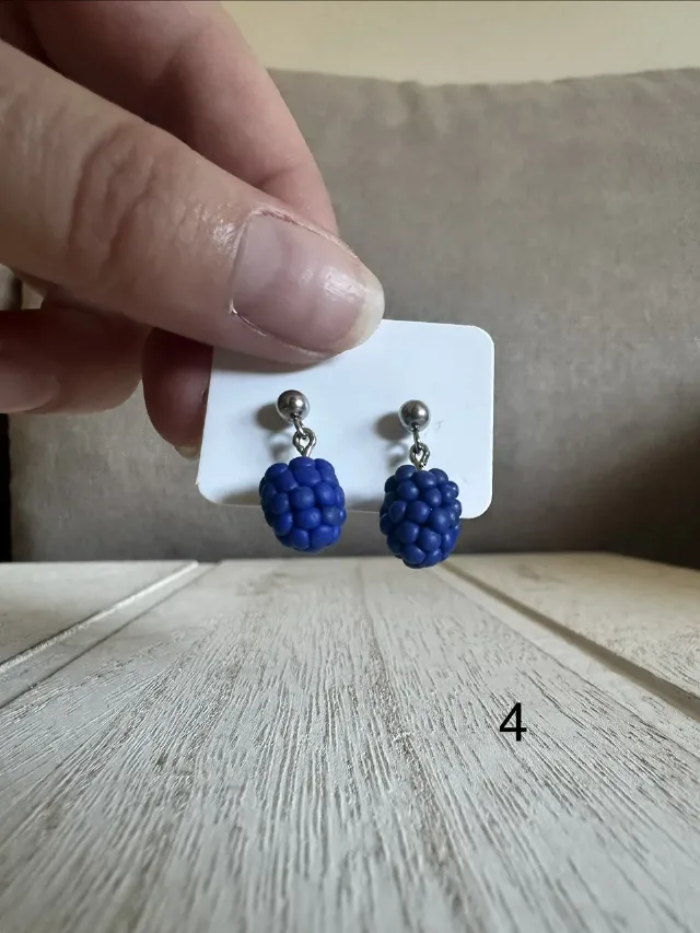 Cercei zmeura handmade – fotografia 4 din 4