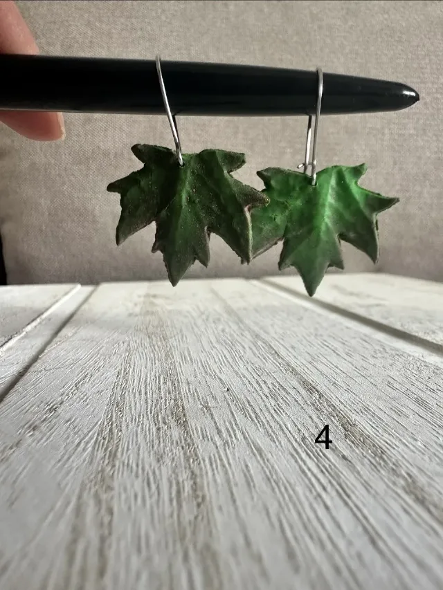 Cercei frunza handmade – fotografia 4 din 8