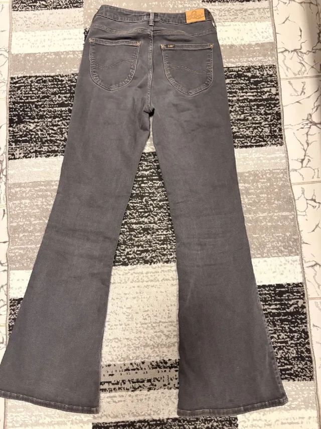 Jeans Lee Breese Bootcut / Flared gri – W28 L31 – fotografia 5 din 7