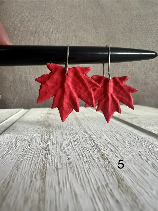 Cercei frunza handmade – fotografia 5 din 8