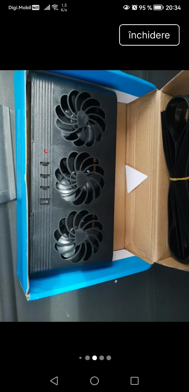 ventilator auto solar și cu baterie – fotografia 3 din 5