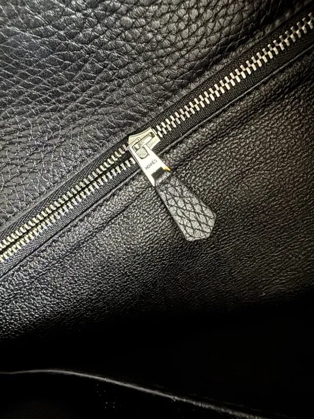 Geantă din piele neagră, originală, Hermes. – fotografia 8 din 8