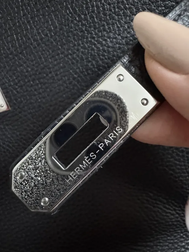 Geantă din piele neagră, originală, Hermes. – fotografia 5 din 8