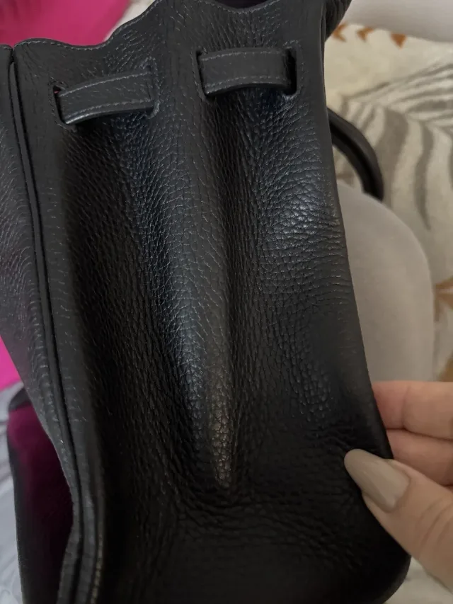 Geantă din piele neagră, originală, Hermes. – fotografia 3 din 8
