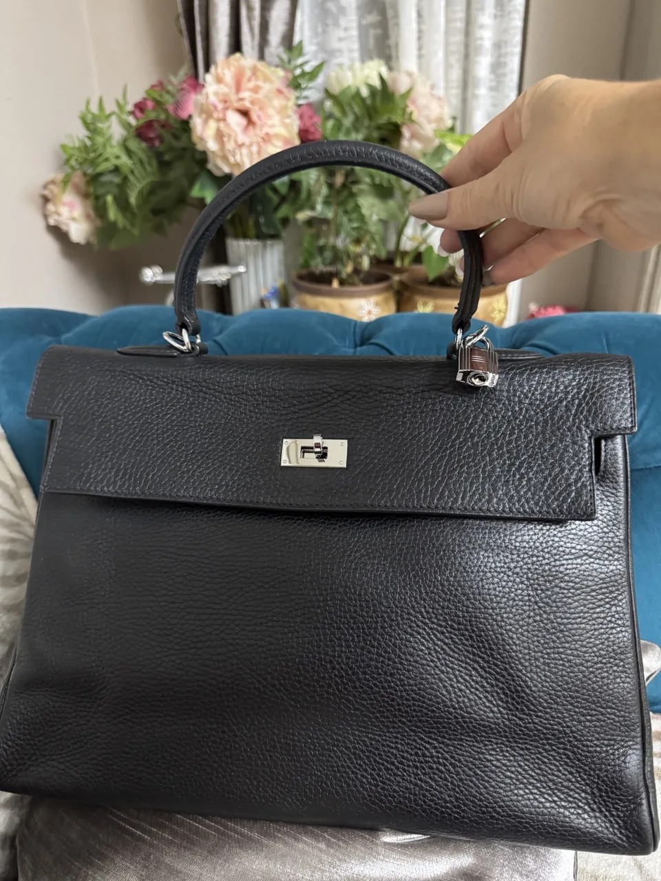Geantă din piele neagră, originală, Hermes. – Iasi, Iași