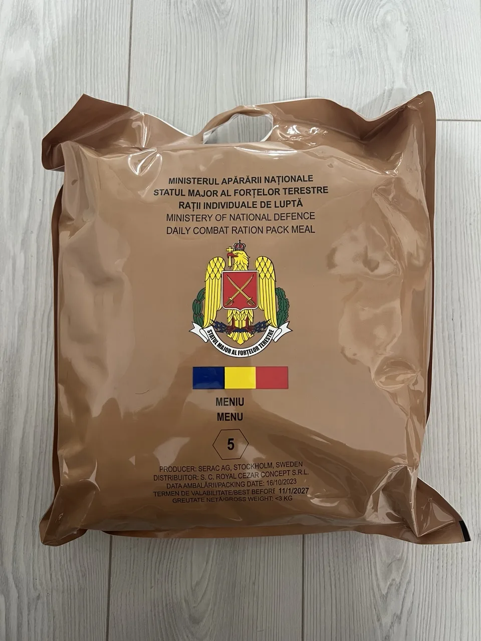 Rație individuală de luptă MApN/ MRE – fotografia 1 din 1