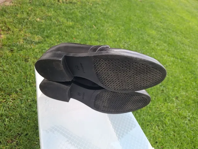 mocasini eleganți din piele neagra Geox,stare foarte bună, marime 38 – fotografia 7 din 7