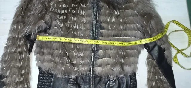 Jachetă piele și inserții blană – fotografia 4 din 8