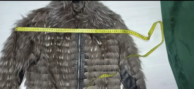 Jachetă piele și inserții blană – fotografia 5 din 8