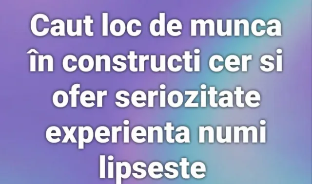 Caut loc de muncă. – Arad, Arad